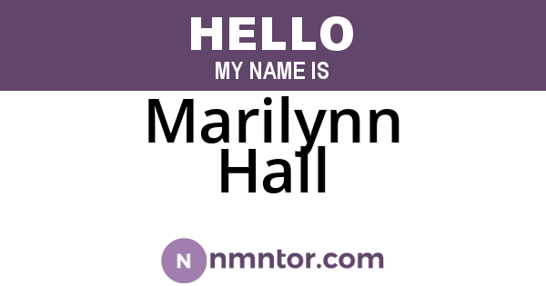 Marilynn Hall