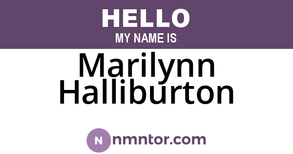 Marilynn Halliburton