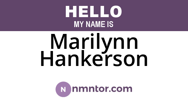 Marilynn Hankerson