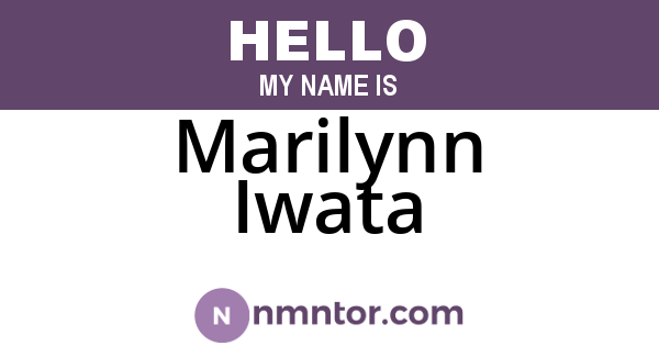 Marilynn Iwata