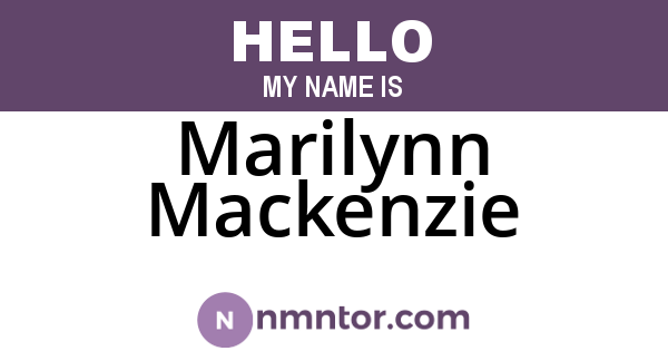 Marilynn Mackenzie