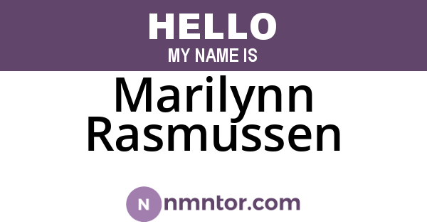 Marilynn Rasmussen