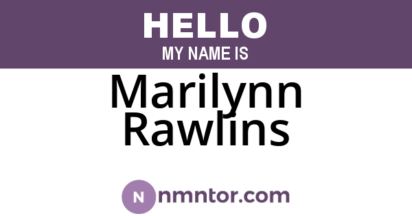 Marilynn Rawlins