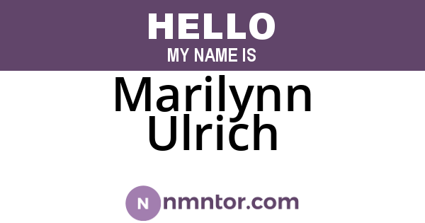 Marilynn Ulrich