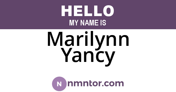 Marilynn Yancy