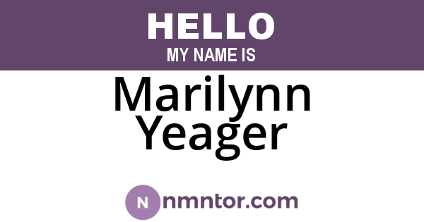 Marilynn Yeager