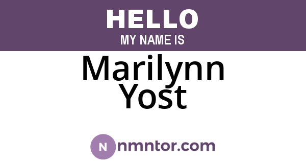 Marilynn Yost