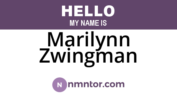 Marilynn Zwingman