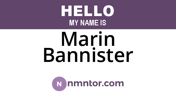 Marin Bannister