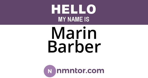 Marin Barber
