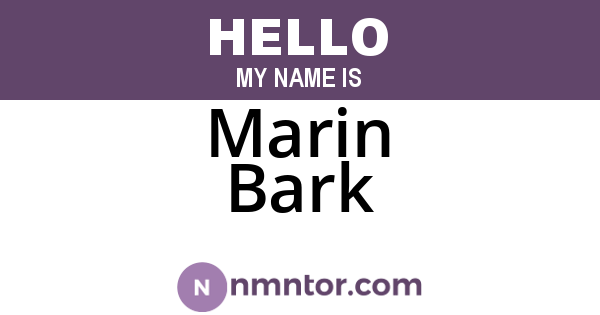 Marin Bark