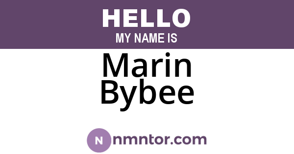 Marin Bybee