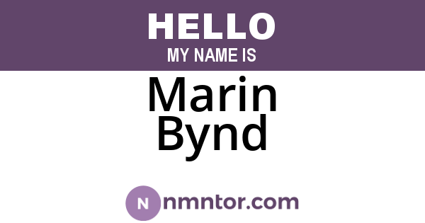 Marin Bynd