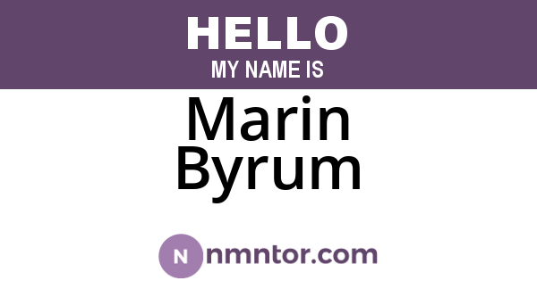Marin Byrum