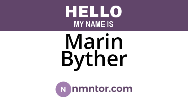 Marin Byther