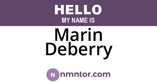 Marin Deberry