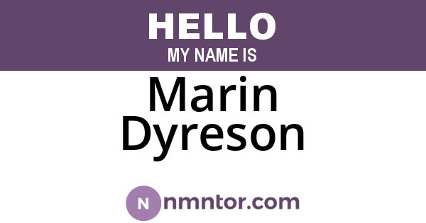 Marin Dyreson
