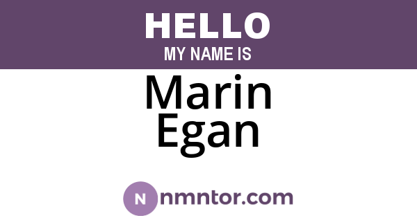 Marin Egan