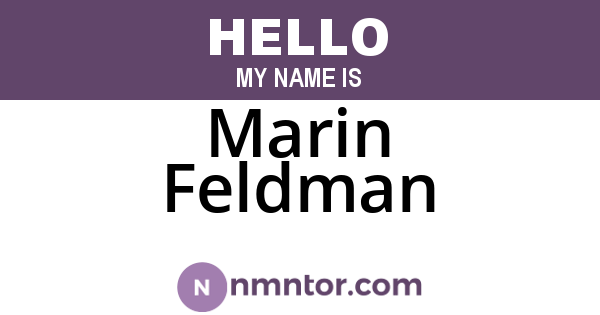 Marin Feldman