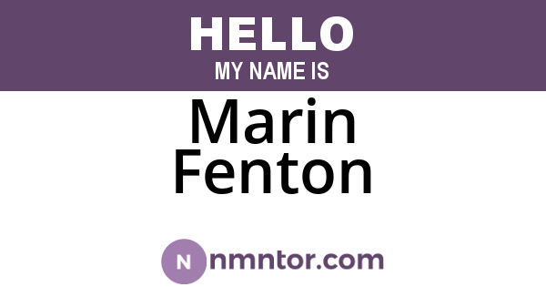 Marin Fenton