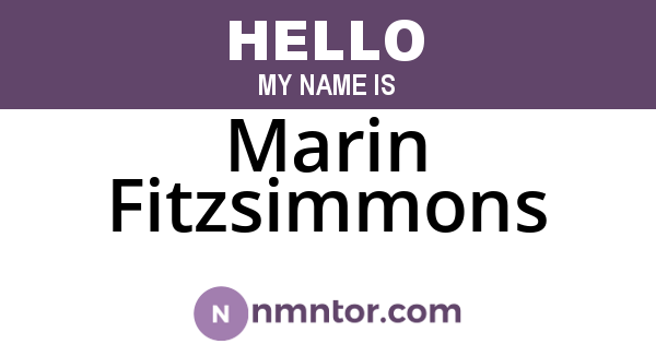 Marin Fitzsimmons