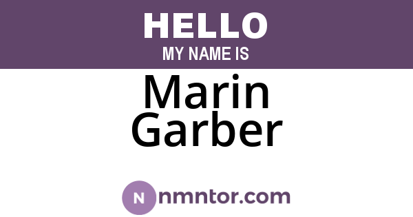 Marin Garber