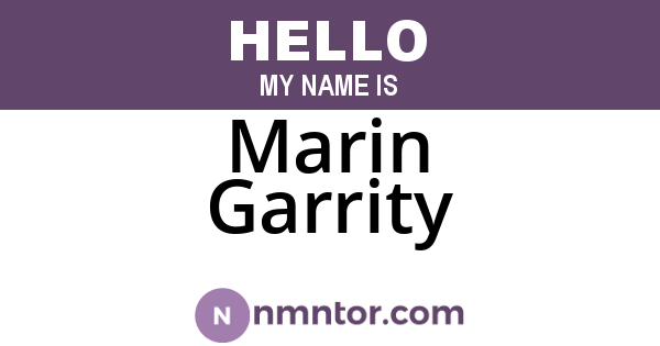 Marin Garrity