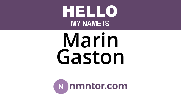 Marin Gaston