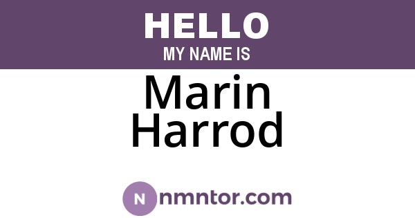 Marin Harrod