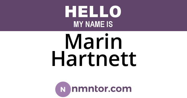 Marin Hartnett