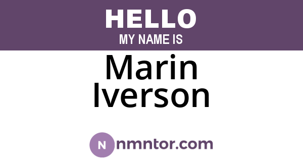 Marin Iverson