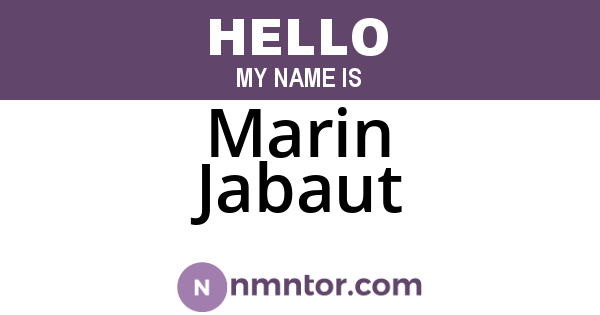 Marin Jabaut