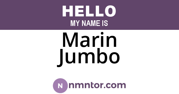 Marin Jumbo