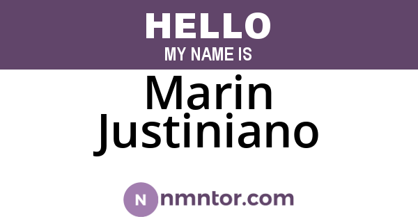 Marin Justiniano