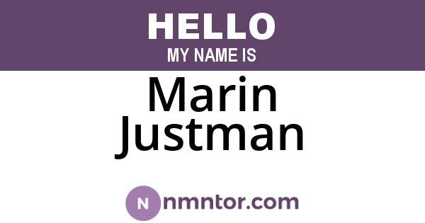 Marin Justman