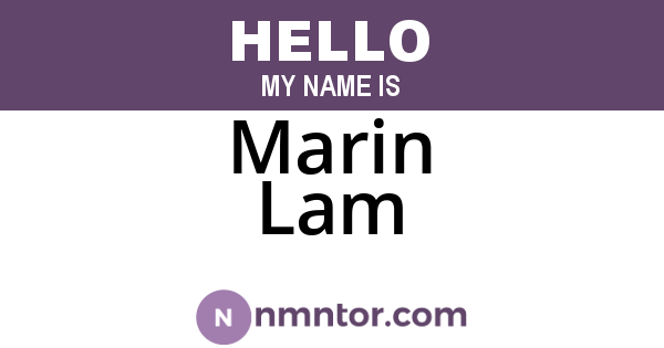 Marin Lam