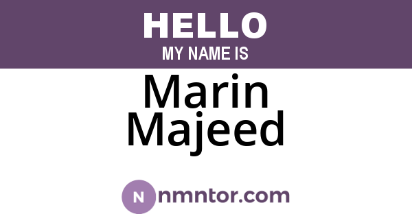 Marin Majeed