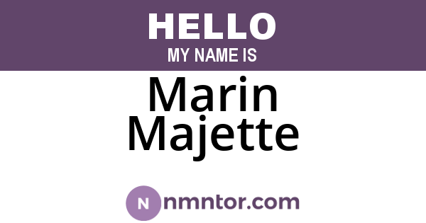 Marin Majette