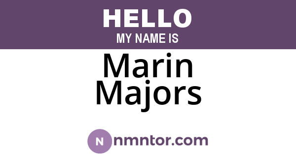 Marin Majors