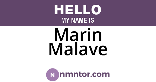 Marin Malave