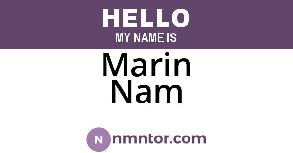 Marin Nam