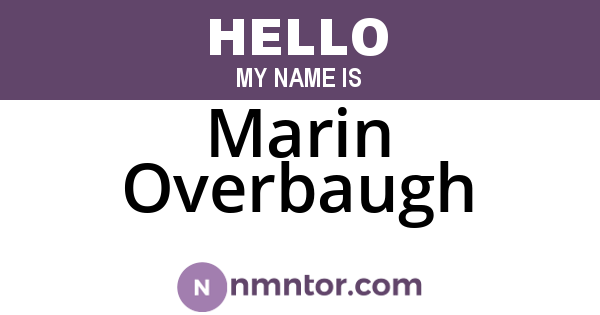 Marin Overbaugh