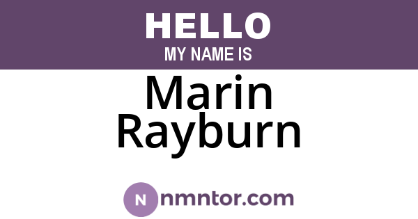 Marin Rayburn