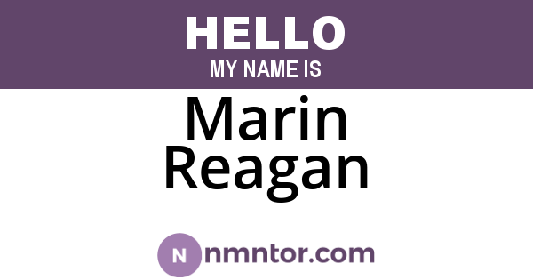 Marin Reagan