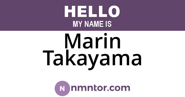 Marin Takayama