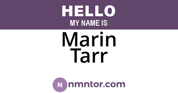 Marin Tarr