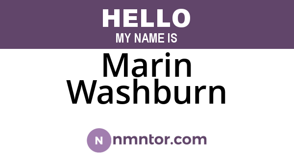 Marin Washburn