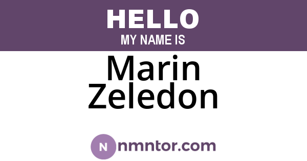 Marin Zeledon