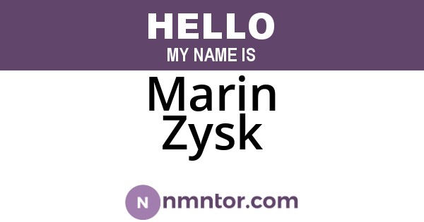 Marin Zysk