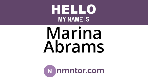 Marina Abrams